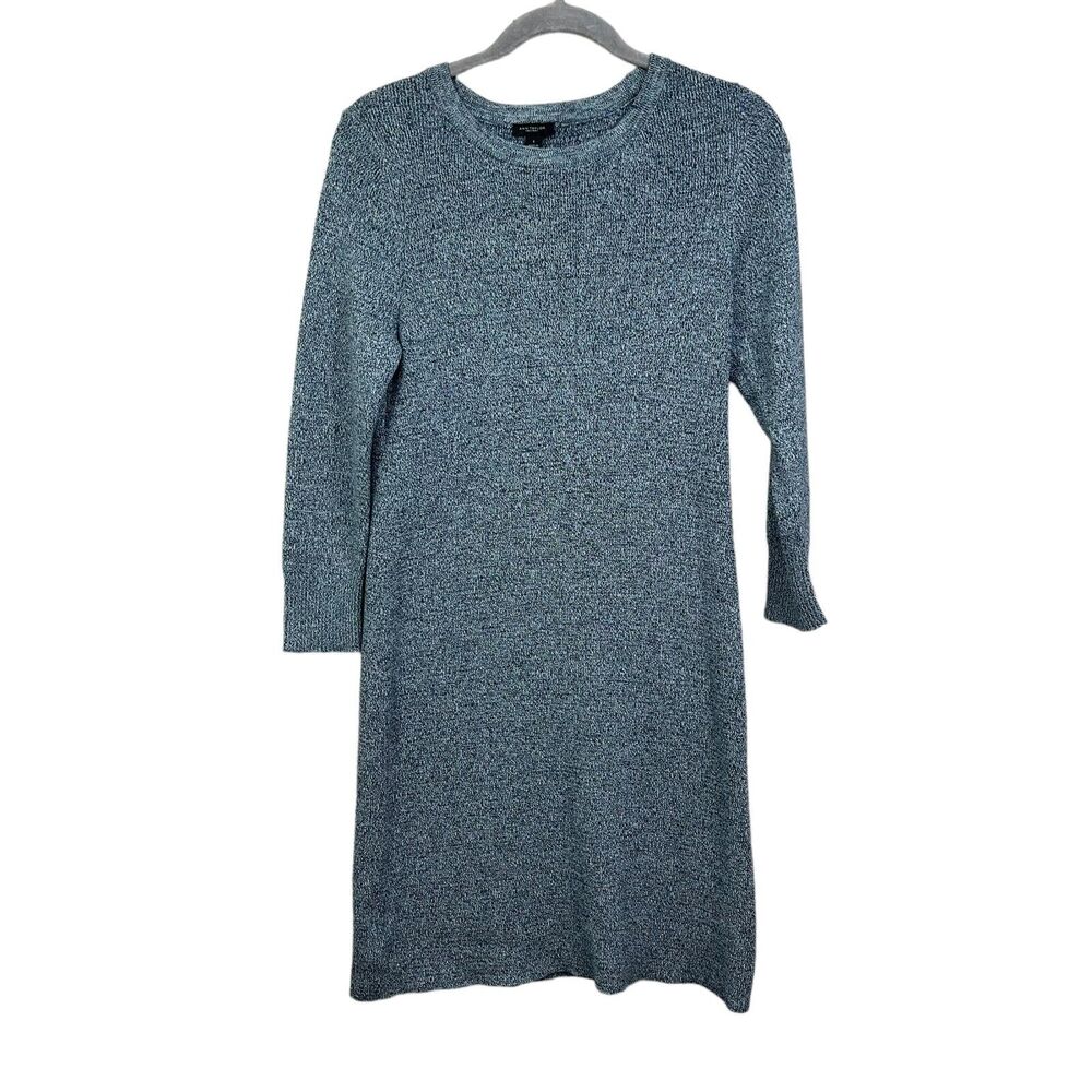 Ann Taylor Factory Women Sweater Dress Stretch Long Sleeve Heather Blue Sz S*